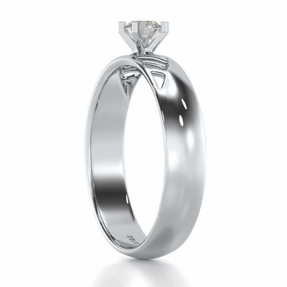 Mystic Fire Solitaire Ring For Men - White Gold - Image 4