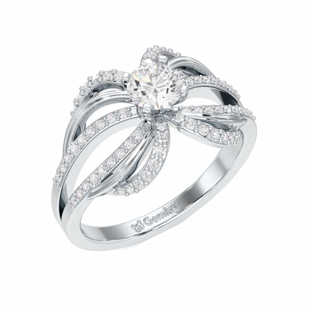 Mystic Grace Solitaire Ring - White Gold - Image 1