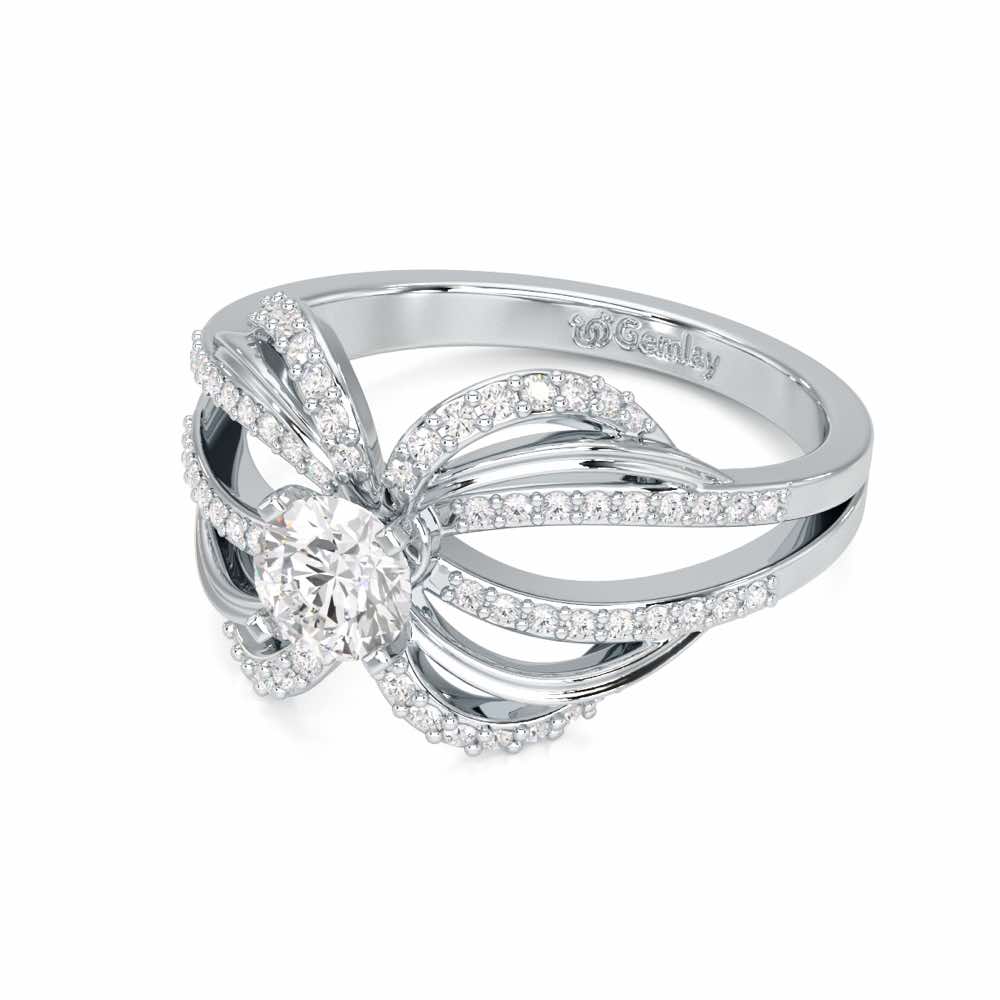 Mystic Grace Solitaire Ring - White Gold - Image 2