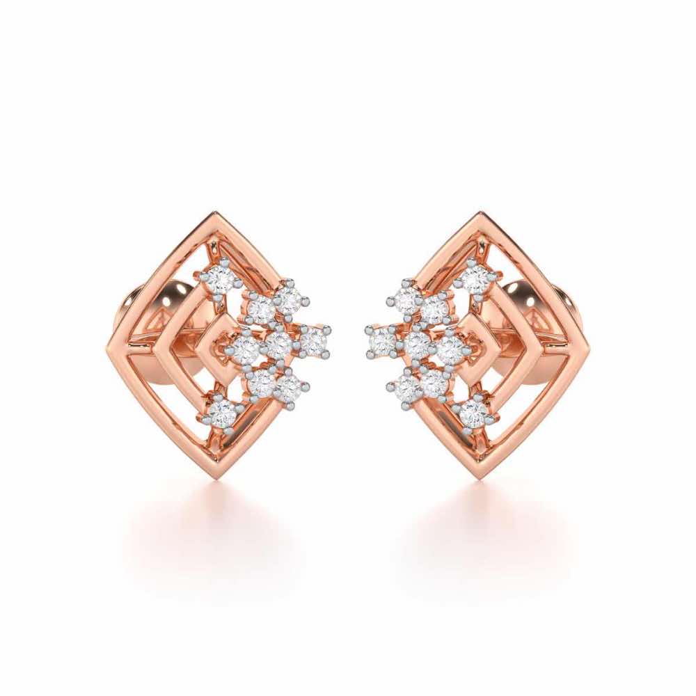 Mystic Trinket Silver Earrings - Rose Gold - Image 1
