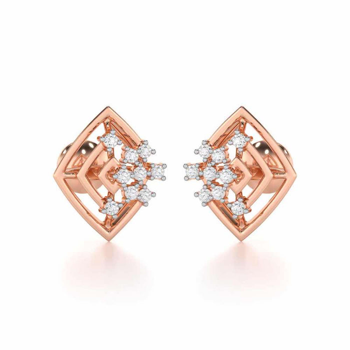 Mystic Trinket Silver Earrings - Rose Gold - Image 1