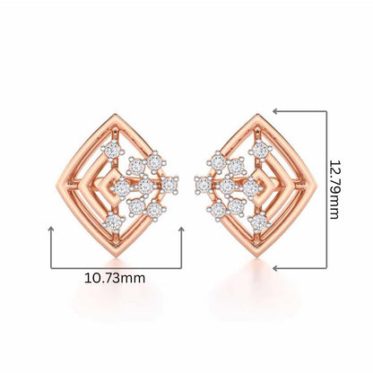 Mystic Trinket Silver Earrings - Rose Gold - Image 2