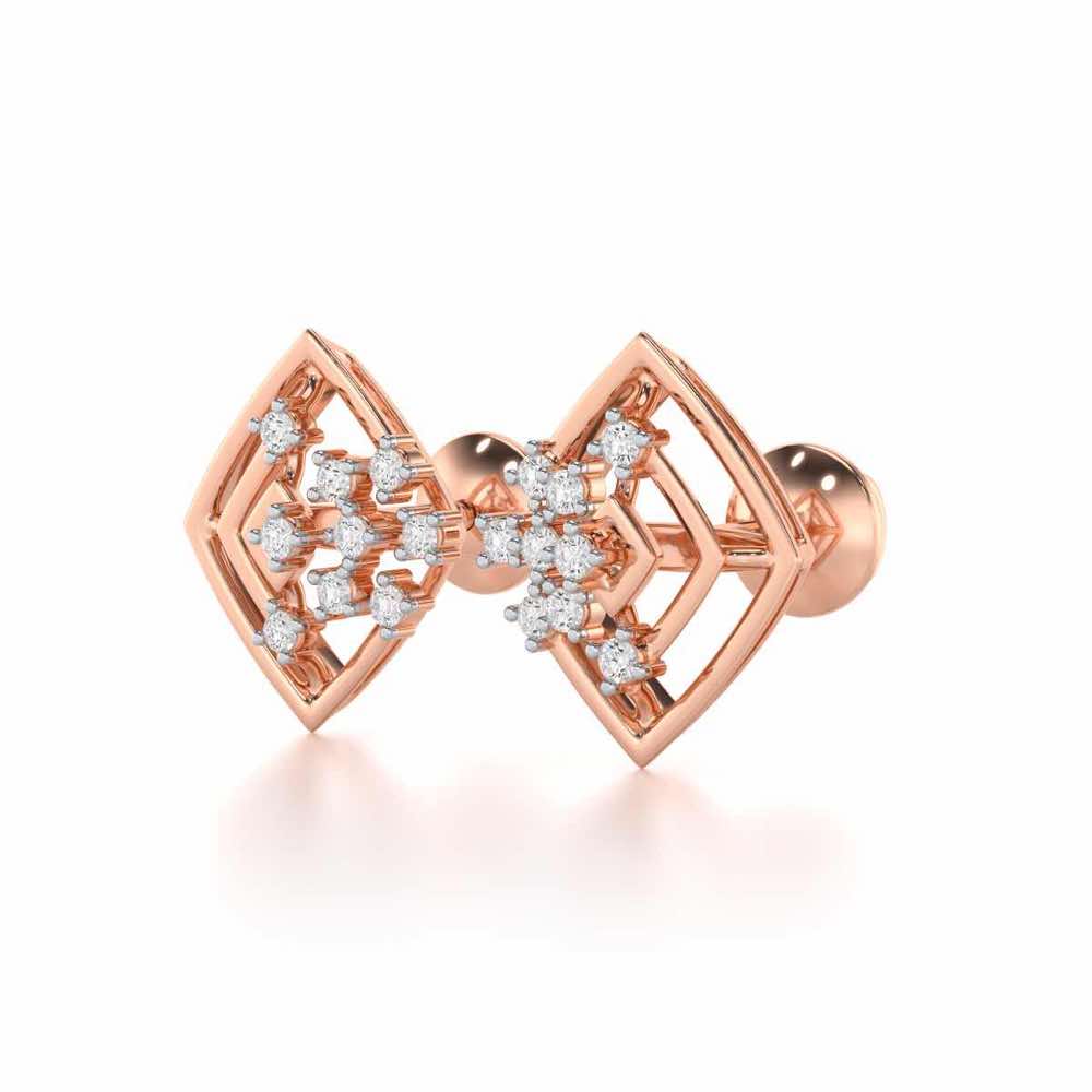 Mystic Trinket Silver Earrings - Rose Gold - Image 3