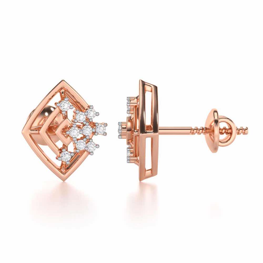 Mystic Trinket Silver Earrings - Rose Gold - Image 4