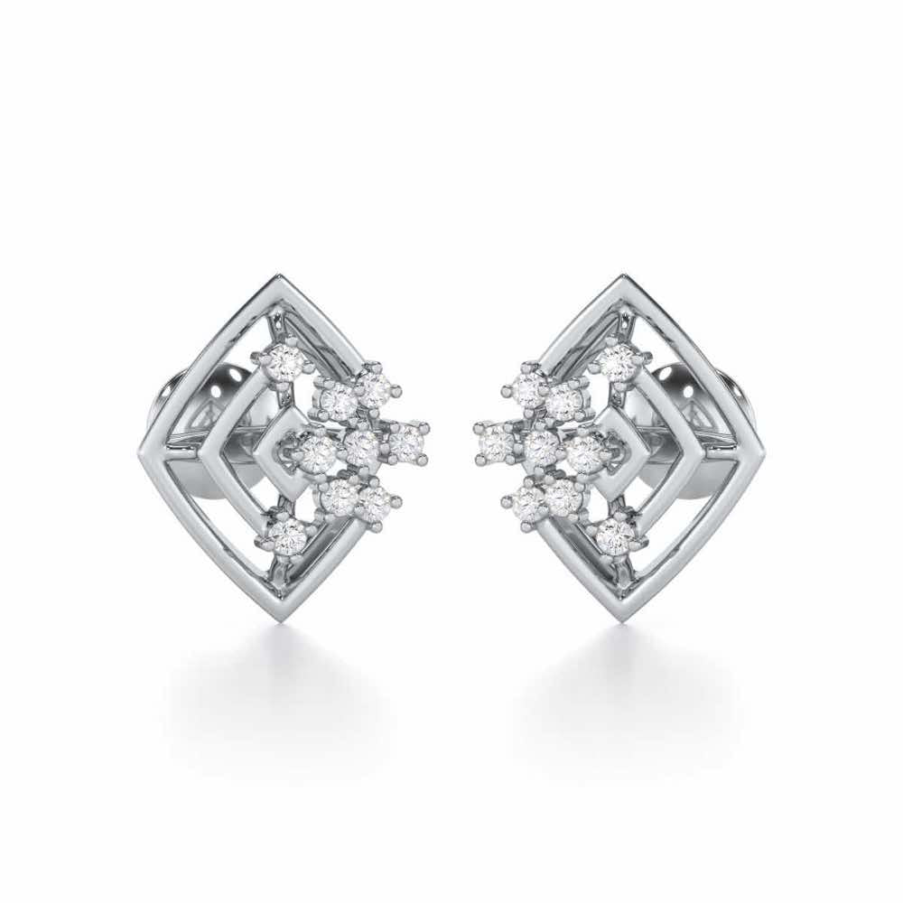 Mystic Trinket Silver Earrings - White Gold - Image 1