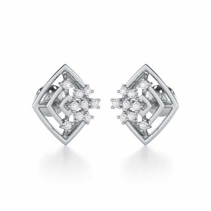 Mystic Trinket Silver Earrings - White Gold - Image 1