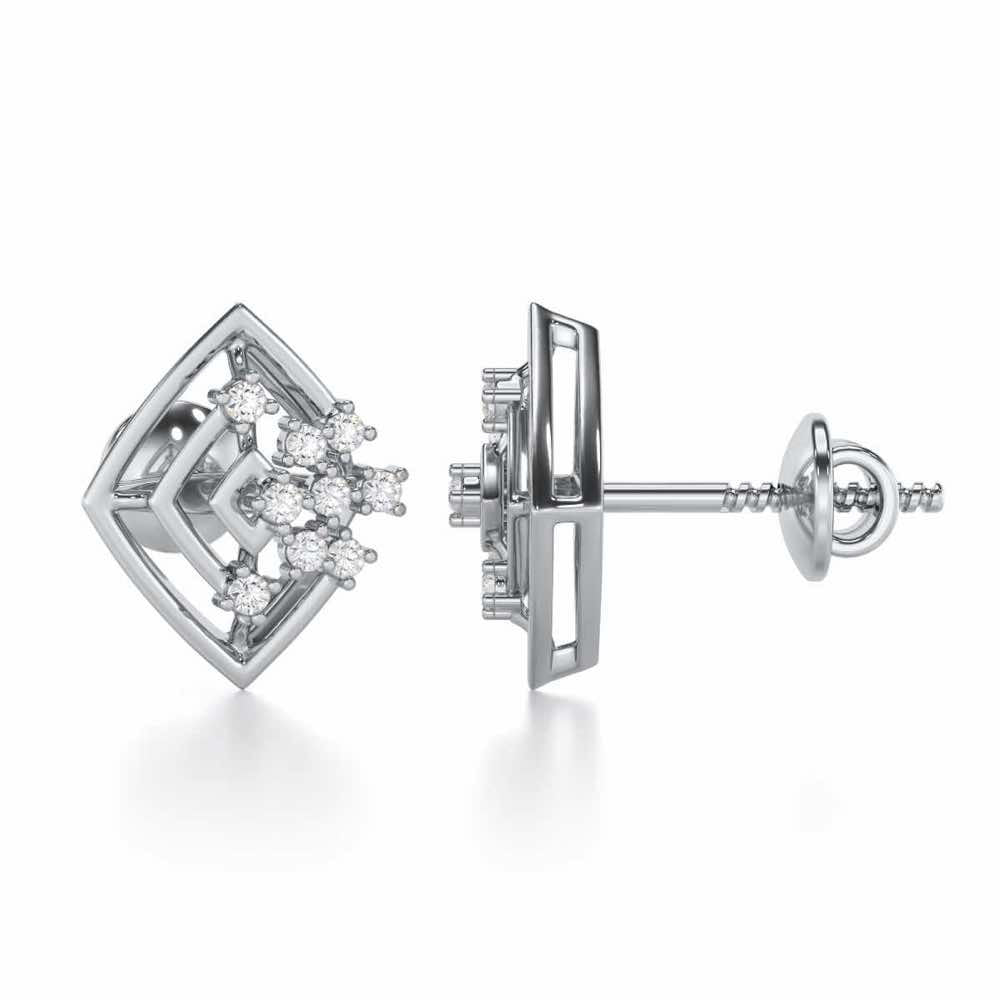 Mystic Trinket Silver Earrings - White Gold - Image 4