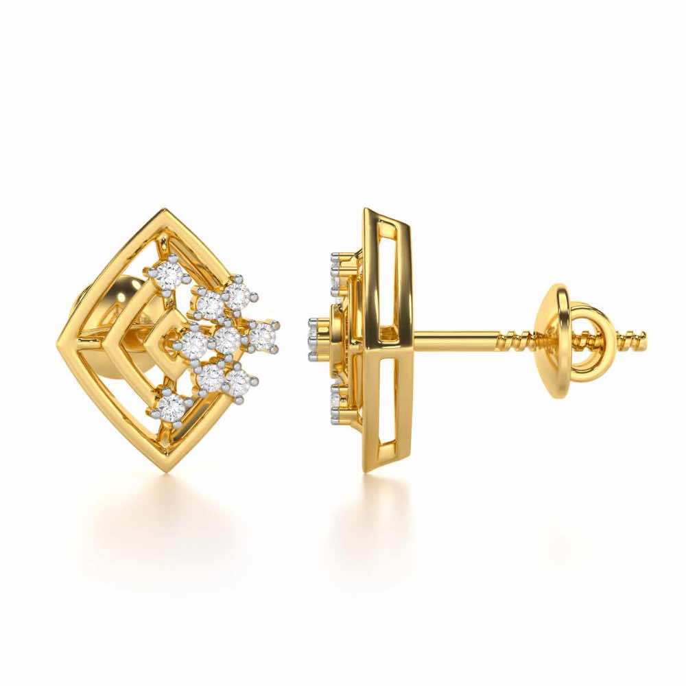 Mystic Trinket Silver Earrings - Yellow Gold - Image 4