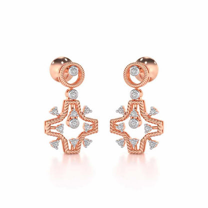 Mystical Sunshine Silver Earring - Rose Gold - Image 2