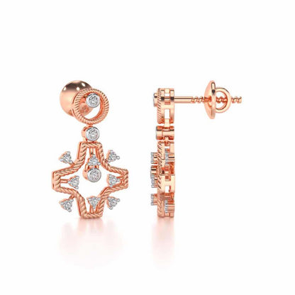 Mystical Sunshine Silver Earring - Rose Gold - Image 4