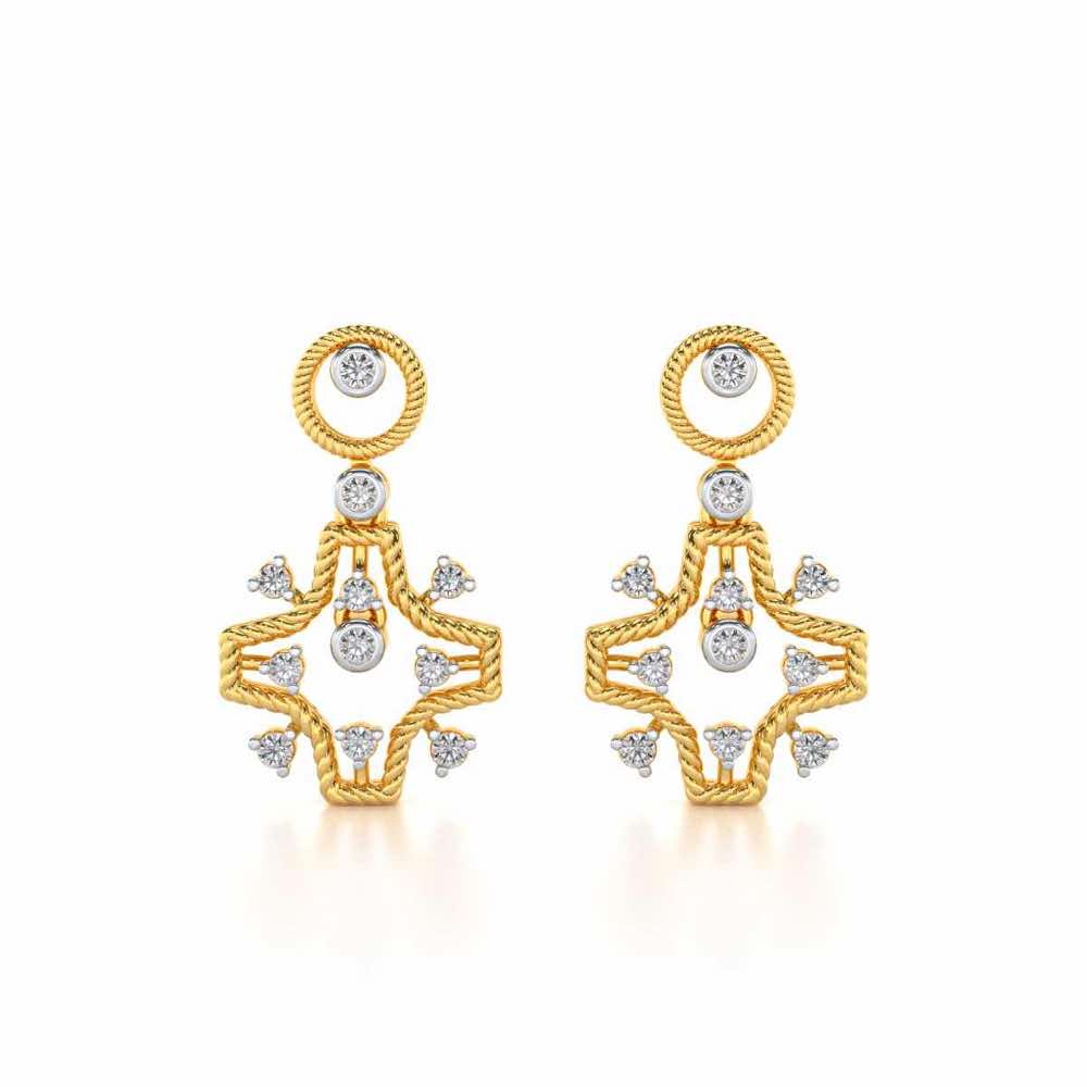 Mystical Sunshine Silver Earring - Yellow Gold - Image 1
