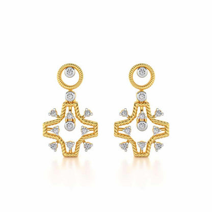 Mystical Sunshine Silver Earring - Yellow Gold - Image 1