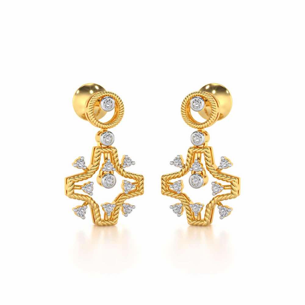 Mystical Sunshine Silver Earring - Yellow Gold - Image 2