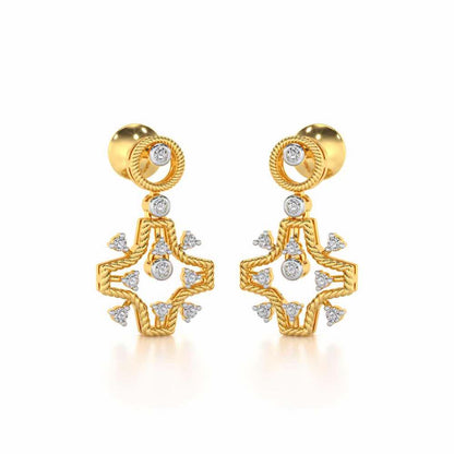 Mystical Sunshine Silver Earring - Yellow Gold - Image 2