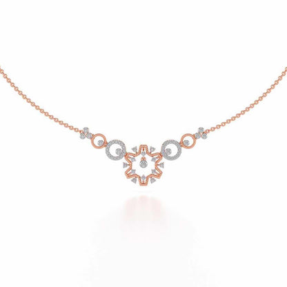 Mystical Sunshine Silver Necklace - Rose Gold - Image 2