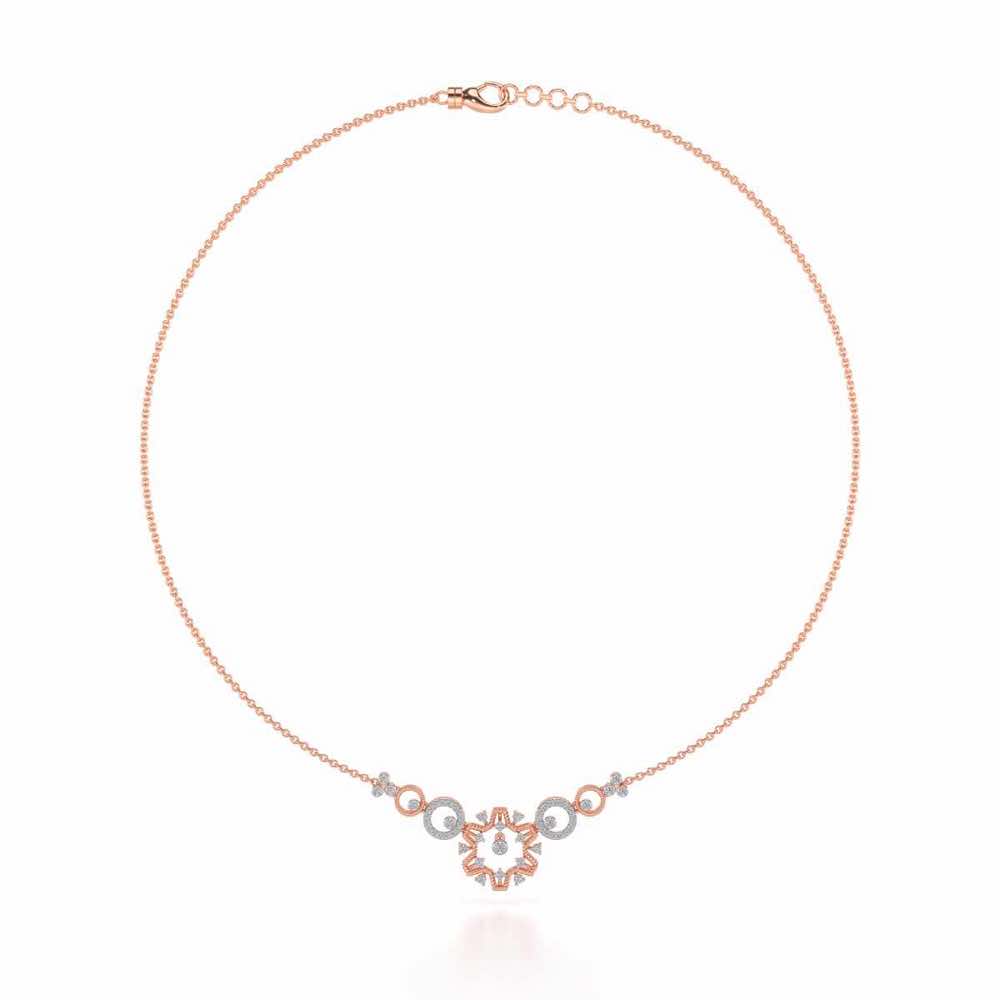 Mystical Sunshine Silver Necklace - Rose Gold - Image 3