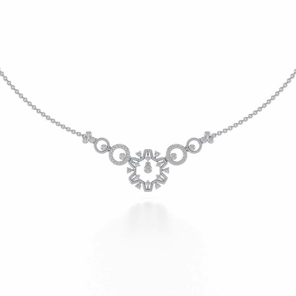 Mystical Sunshine Silver Necklace - White Gold - Image 2