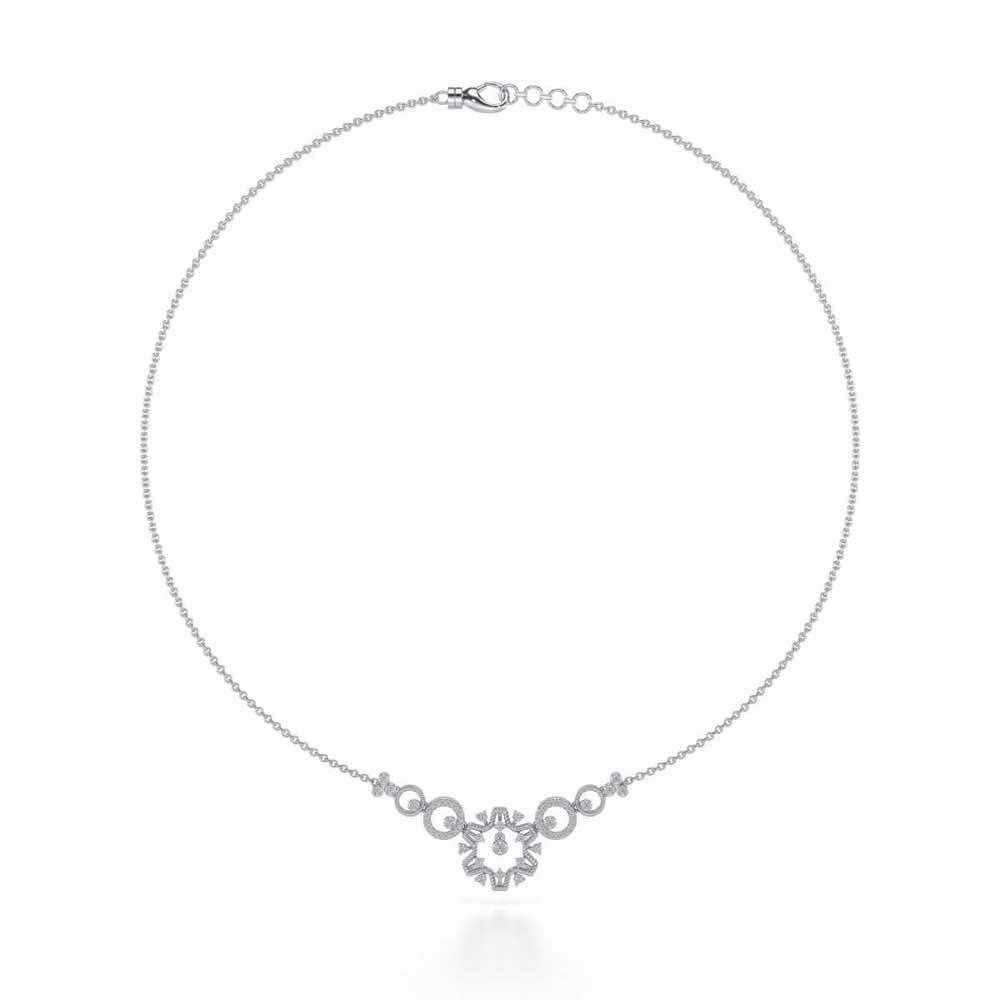 Mystical Sunshine Silver Necklace - White Gold - Image 3