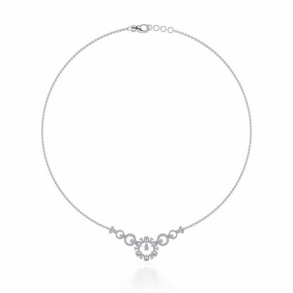 Mystical Sunshine Silver Necklace - White Gold - Image 3