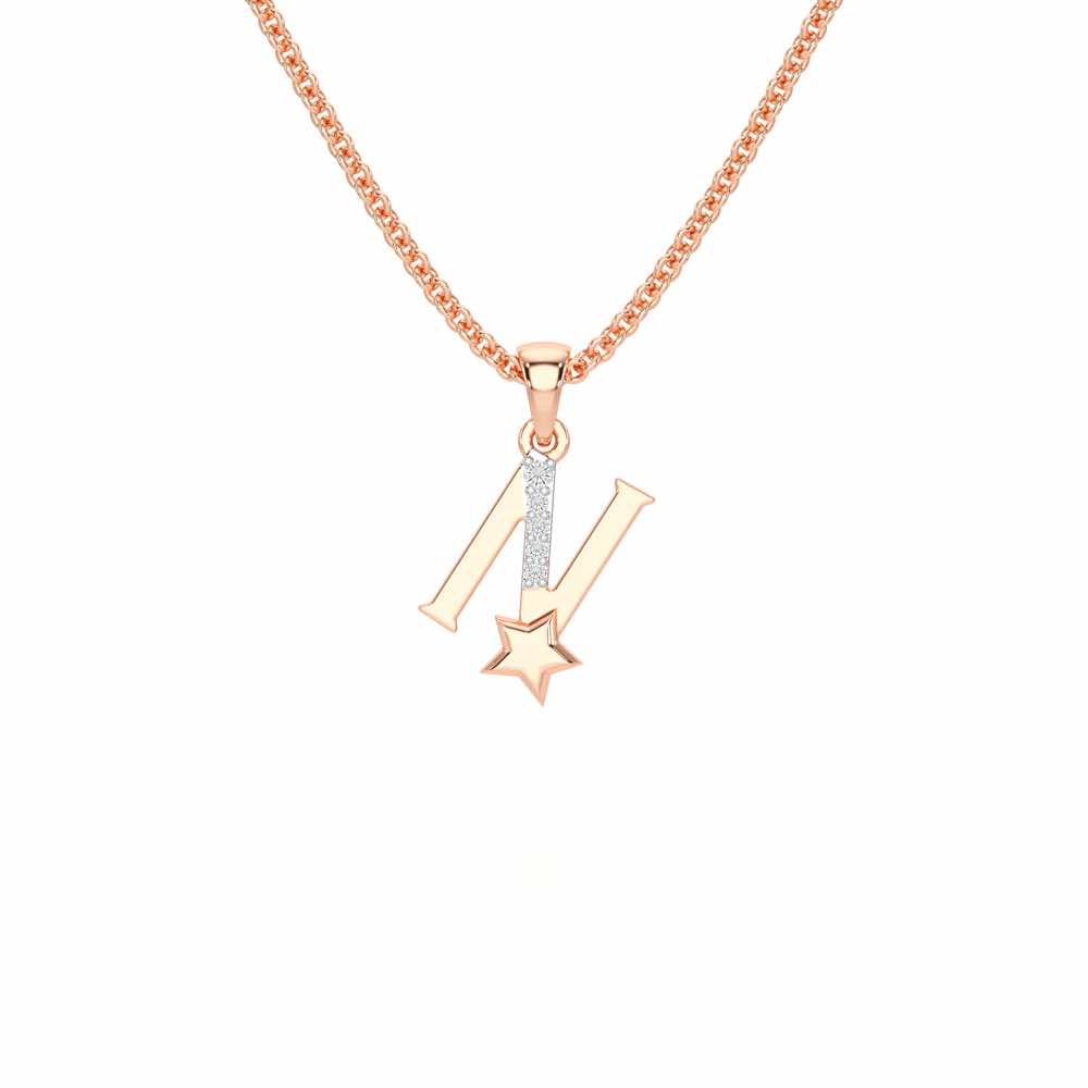 N-Glint Silver Pendant - Rose Gold - Image 1