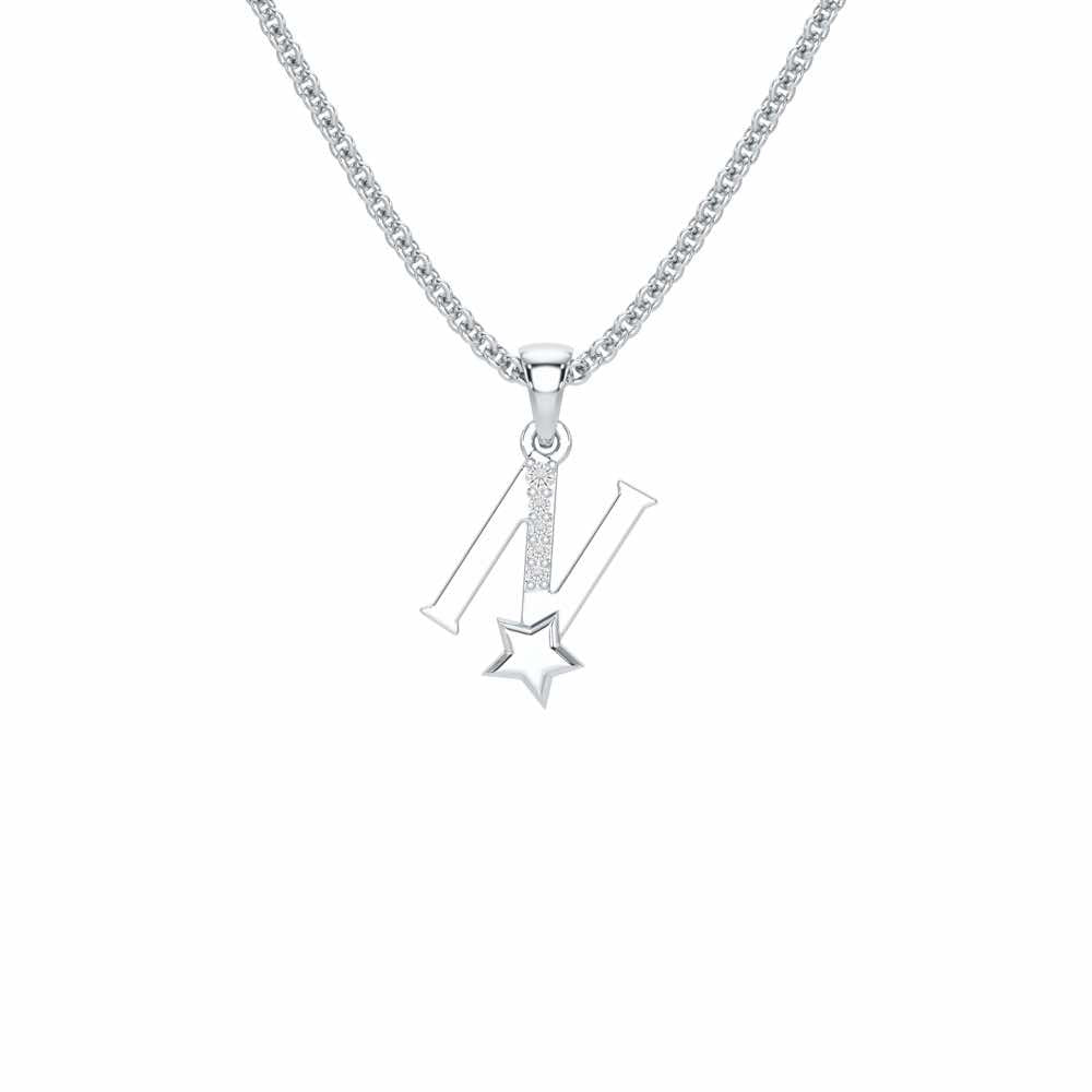 N-Glint Silver Pendant - White Gold - Image 1