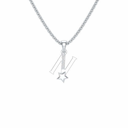 N-Glint Silver Pendant - White Gold - Image 1