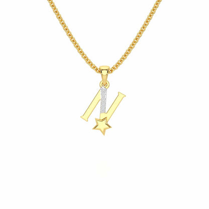 N-Glint Silver Pendant - Yellow Gold - Image 1