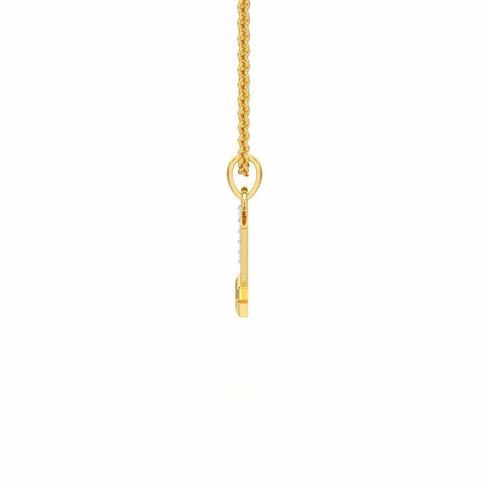 N-Glint Silver Pendant - Yellow Gold - Image 3