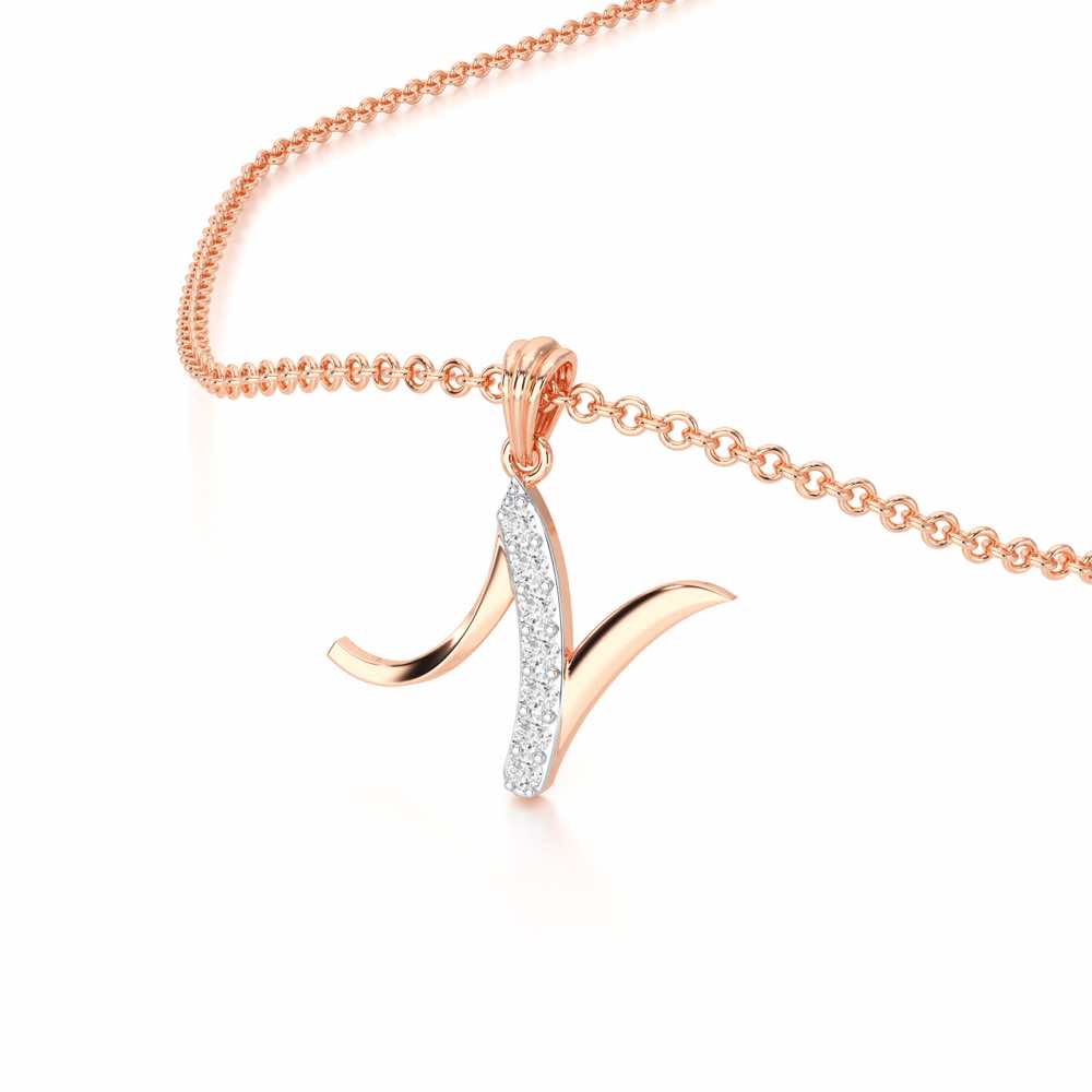 N-Luke Silver Pendant - Rose Gold - Image 2