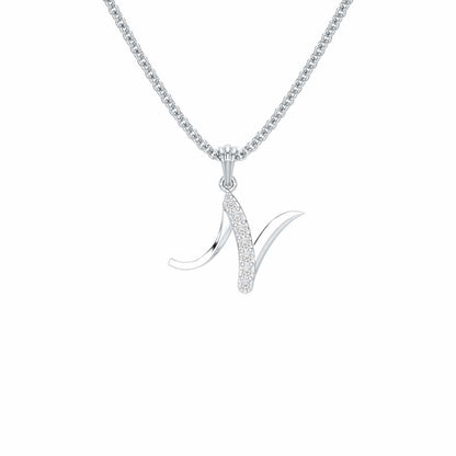 N-Luke Silver Pendant - White Gold - Image 1
