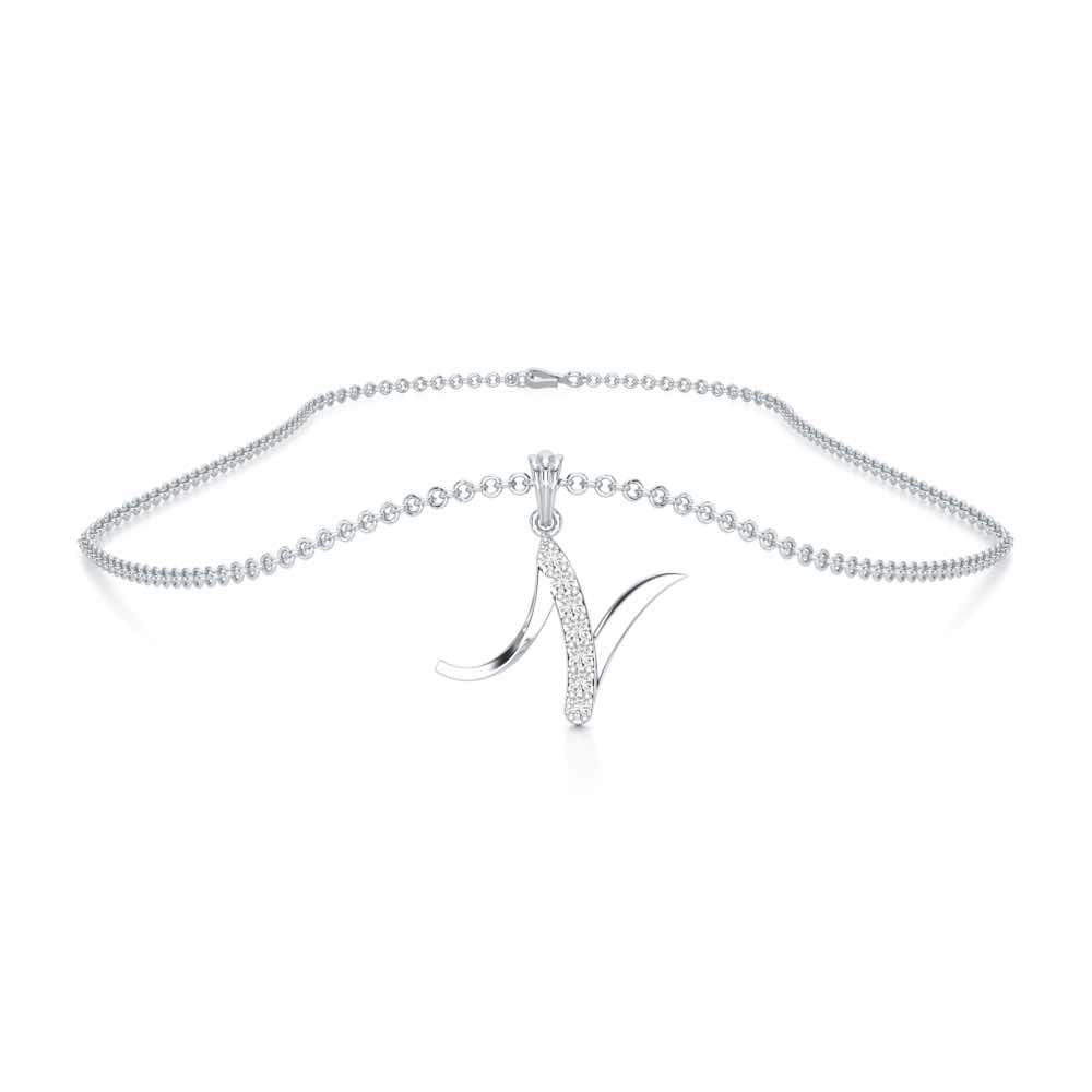 N-Luke Silver Pendant - White Gold - Image 3