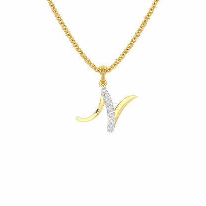N-Luke Silver Pendant - Yellow Gold - Image 1