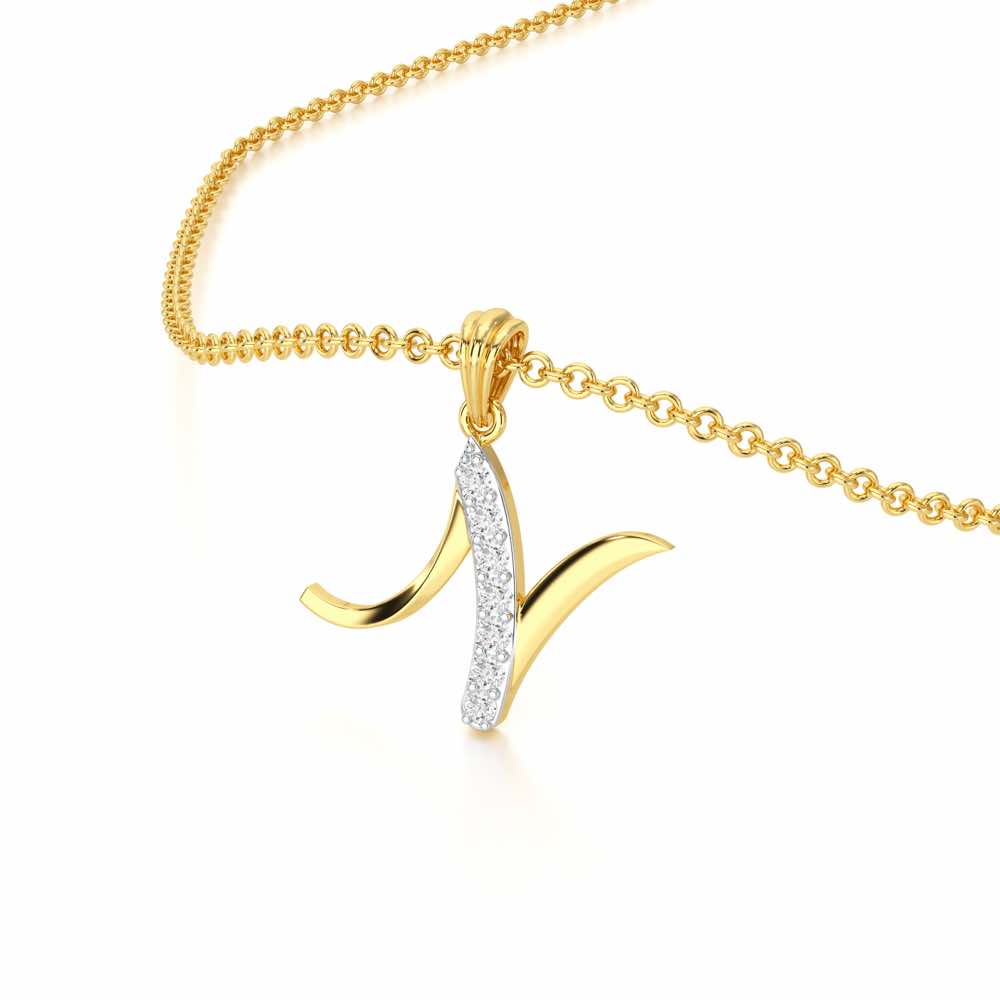N-Luke Silver Pendant - Yellow Gold - Image 2