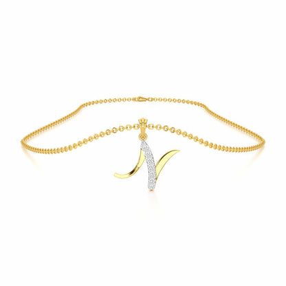 N-Luke Silver Pendant - Yellow Gold - Image 3