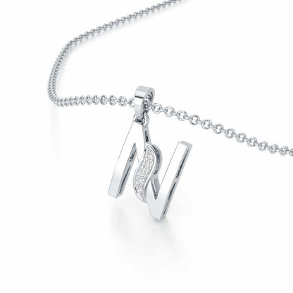 N-Spark Silver Pendant - White Gold - Image 2