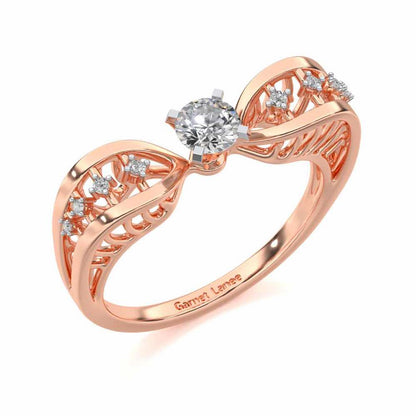 Nagma Solitaire Ring - Rose Gold - Image 1