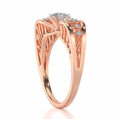 Nagma Solitaire Ring - Rose Gold - Image 3