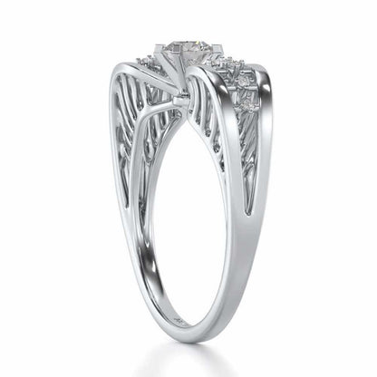 Nagma Solitaire Ring - White Gold - Image 3