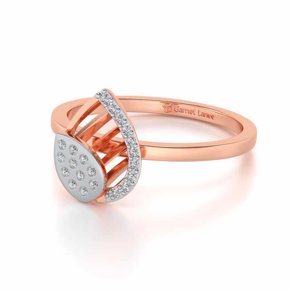 Naisha Silver Ring - Rose Gold - Image 2