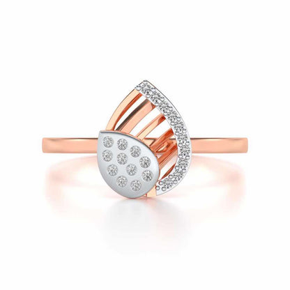 Naisha Silver Ring - Rose Gold - Image 4
