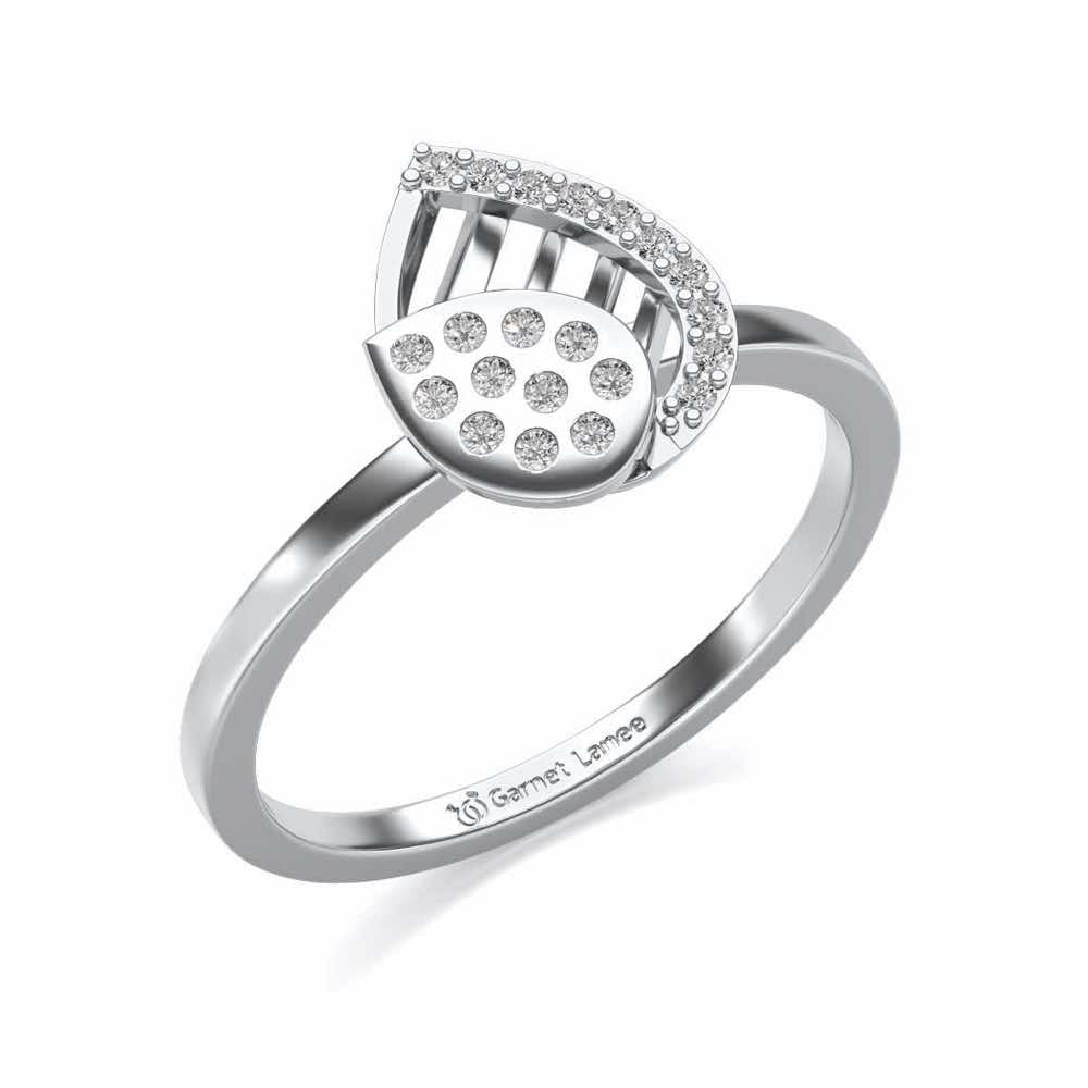 Naisha Silver Ring - White Gold - Image 1
