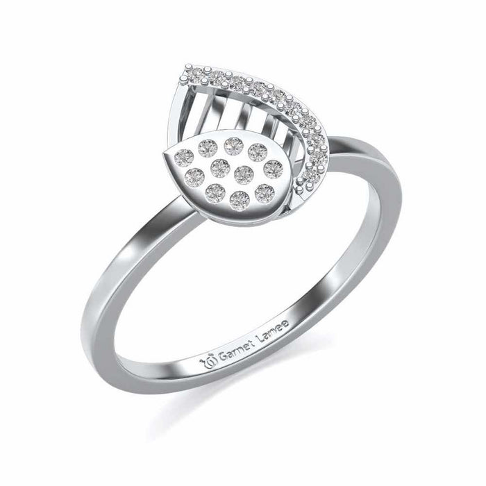 Naisha Silver Ring - White Gold - Image 1