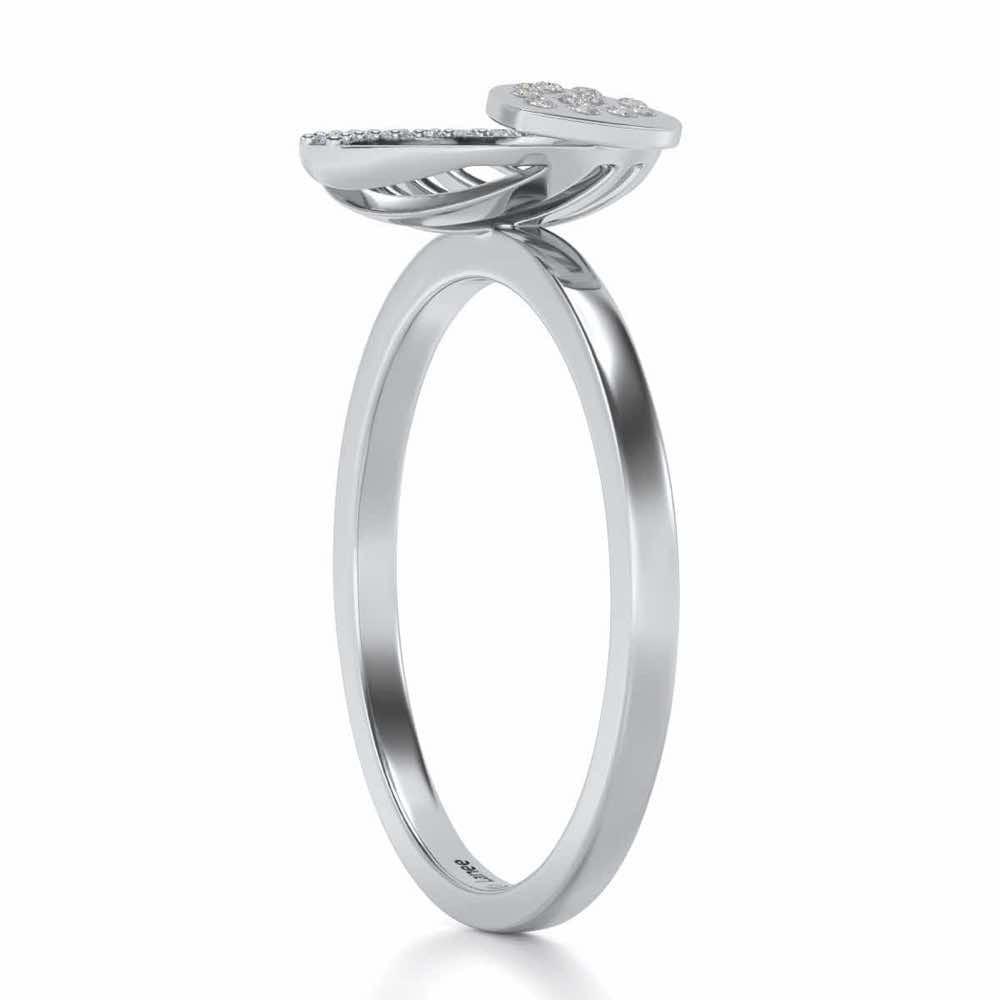 Naisha Silver Ring - White Gold - Image 3