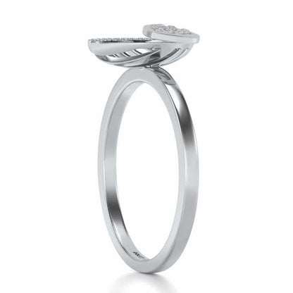 Naisha Silver Ring - White Gold - Image 3