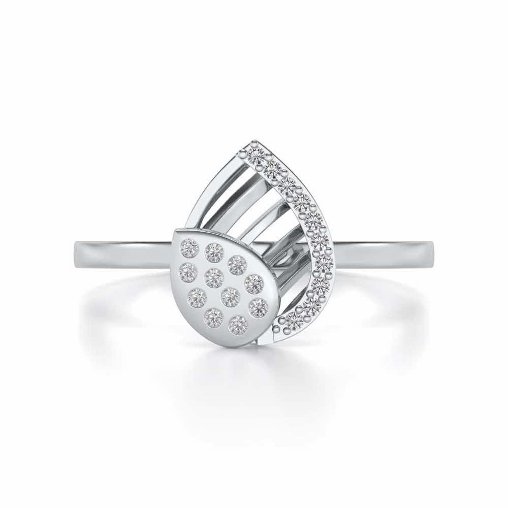 Naisha Silver Ring - White Gold - Image 4