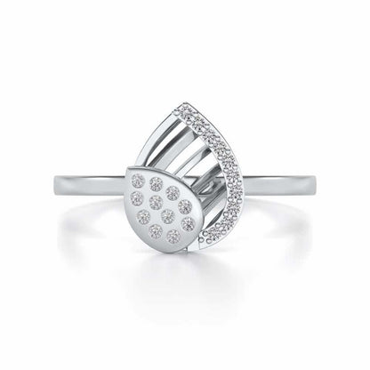 Naisha Silver Ring - White Gold - Image 4