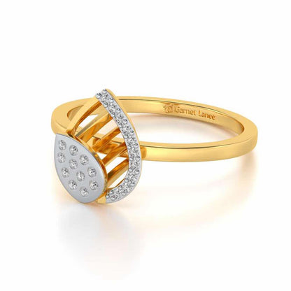 Naisha Silver Ring - Yellow Gold - Image 2