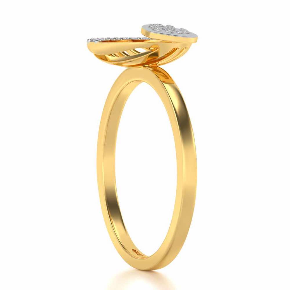 Naisha Silver Ring - Yellow Gold - Image 3