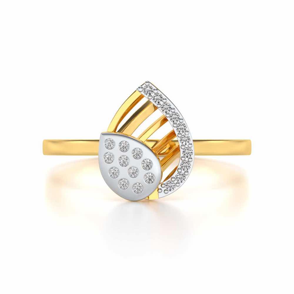 Naisha Silver Ring - Yellow Gold - Image 4