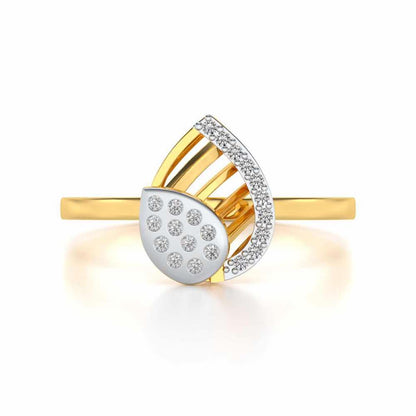 Naisha Silver Ring - Yellow Gold - Image 4